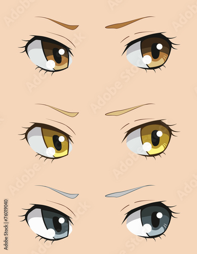 anime eyes coloured