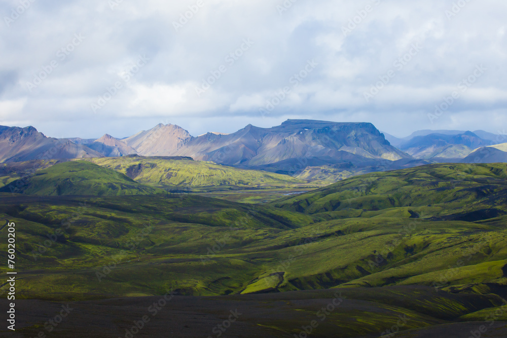 Fototapeta premium Famous icelandic hiking destination, Iceland, landmannalaugar