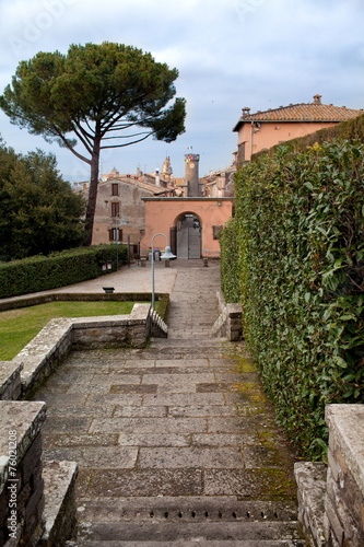 Villa Lante with Bagnaia Walls In The Background