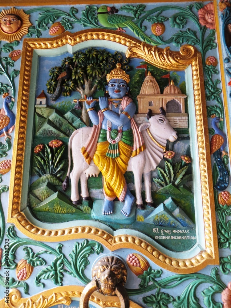 Fototapeta premium Details des Hindutempel in Mombasa - Kenia - Afrika