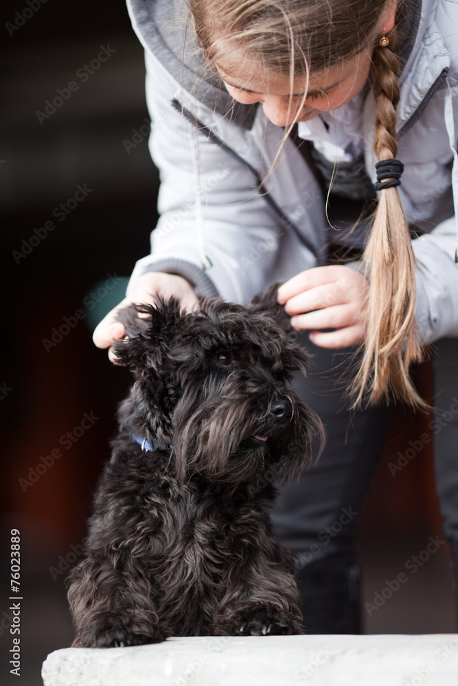 Girl with dog