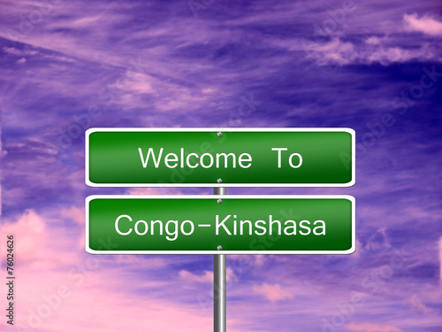 Congo Kinshasa Travel Sign photo