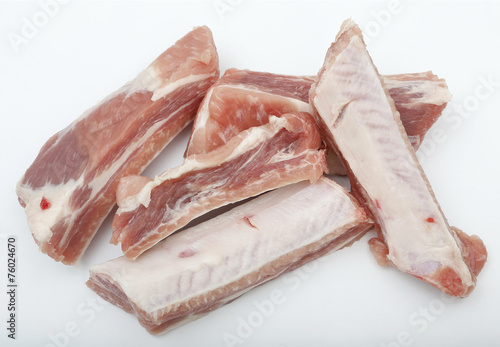 Pork chop on white background