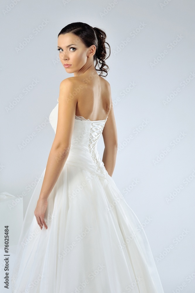 Beautiful bride posing at studio Beautiful bride posing at studio