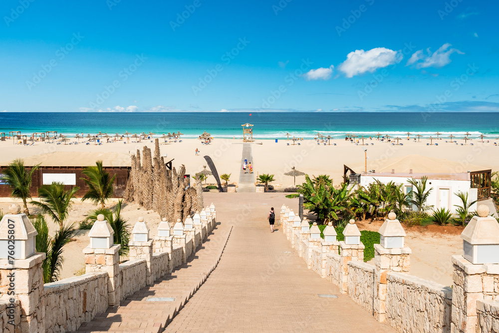 Fototapeta premium Chaves beach Praia de Chaves in Boavista Cape Verde - Cabo Verde