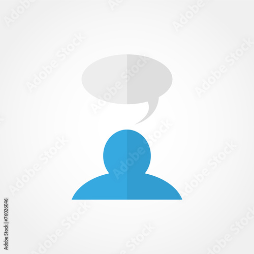 man and a cloud of thoughts icon