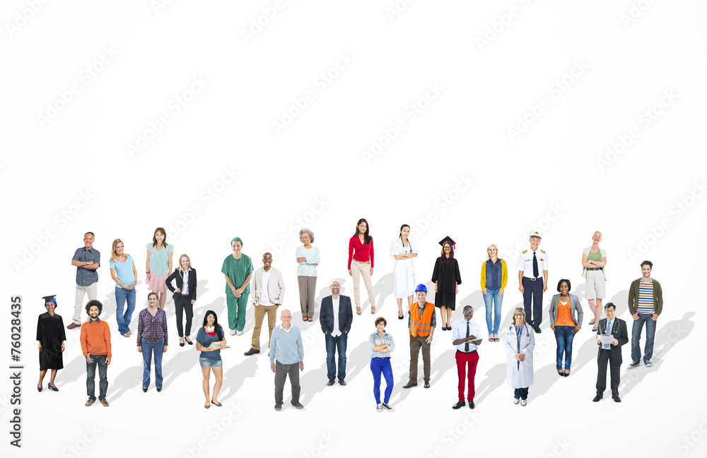 Diverse Large Group People Multiethnic Group Concept Diverse Large Group People Multiethnic Group Concept