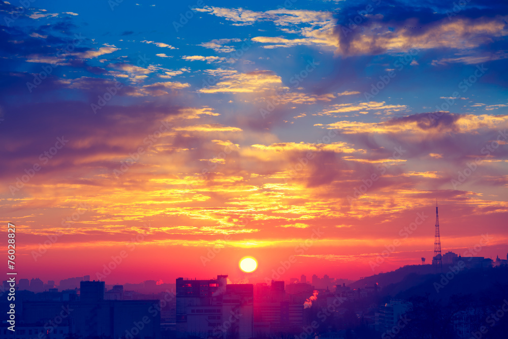 Fototapeta premium Orange sunset