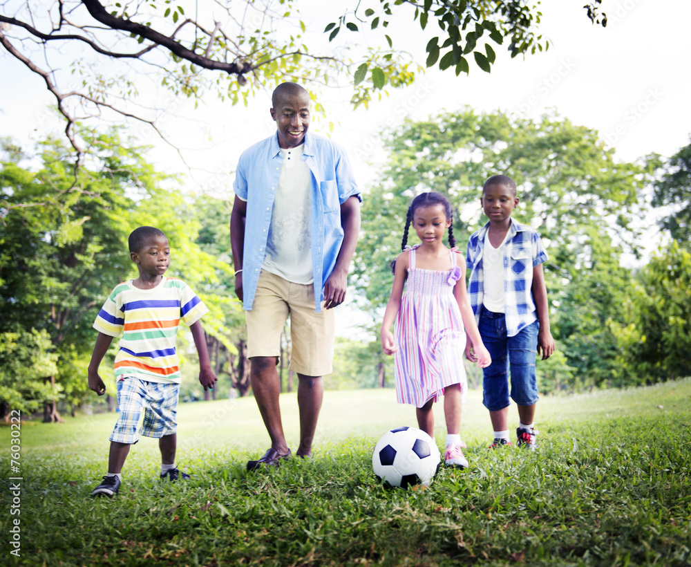 African Family Happiness Holiday Vacation Activity Concept African Family Happiness Holiday Vacation Activity Concept