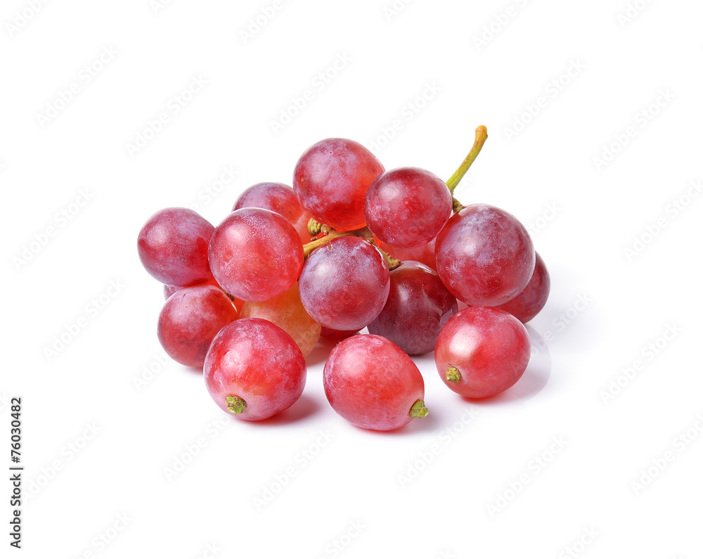 red grape isolated on white background