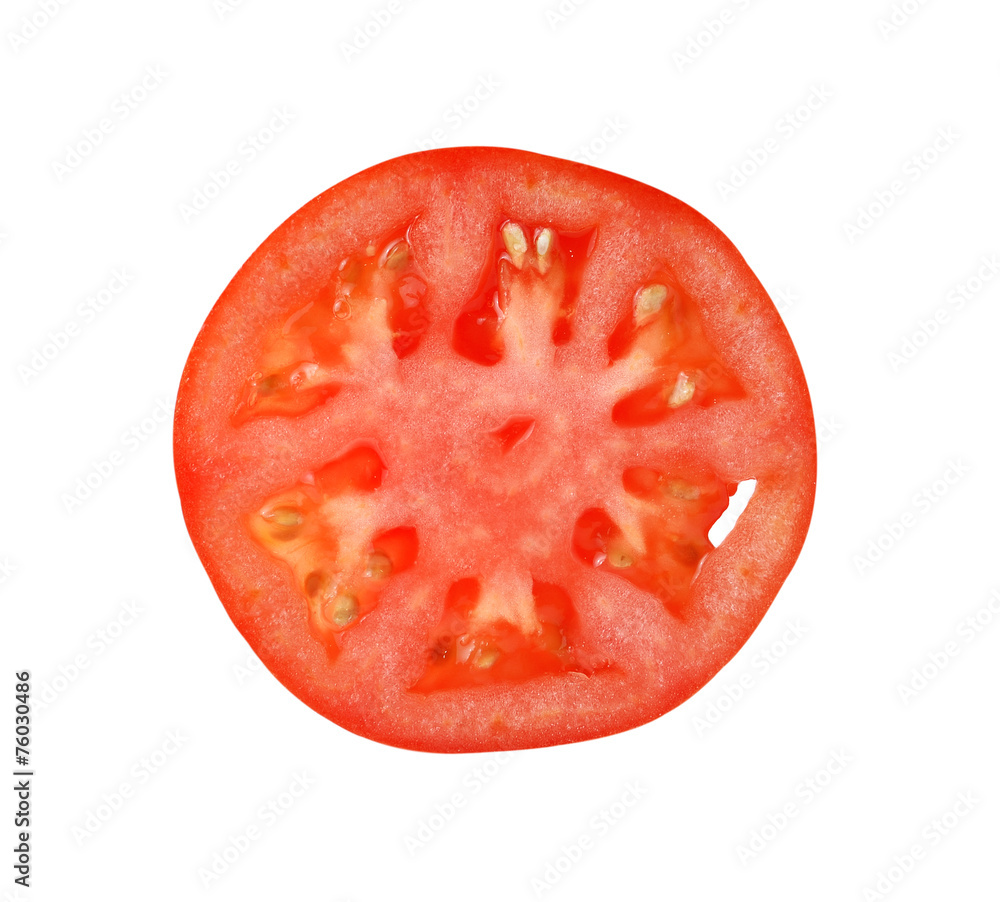 Tomato slice isolated on white background Tomato slice isolated on white background
