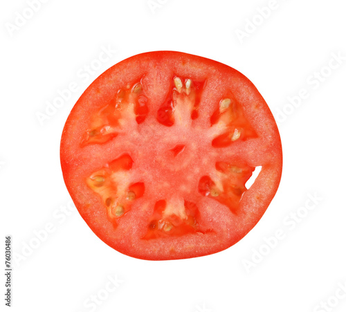 Wallpaper Mural Tomato slice isolated on white background Torontodigital.ca