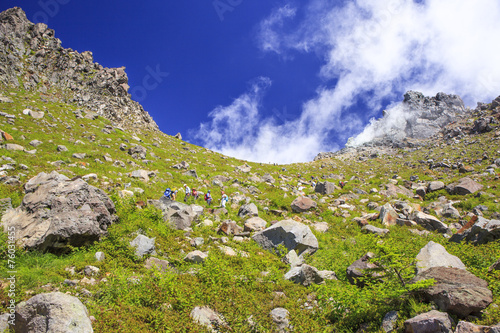 Active volcano Mt. Yakedake photo