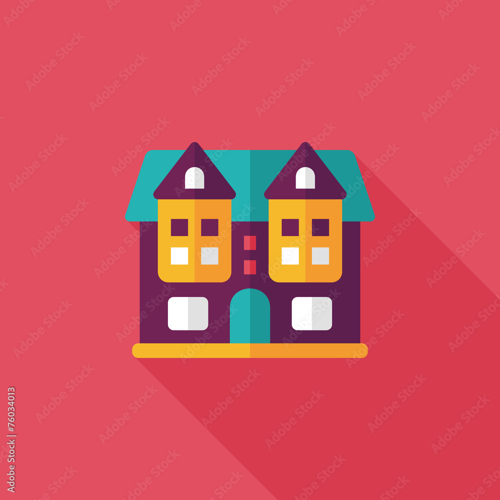 Building flat icon with long shadow,eps10 Building flat icon with long shadow,eps10