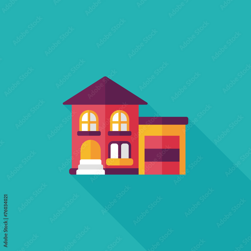 Building flat icon with long shadow,eps10 Building flat icon with long shadow,eps10