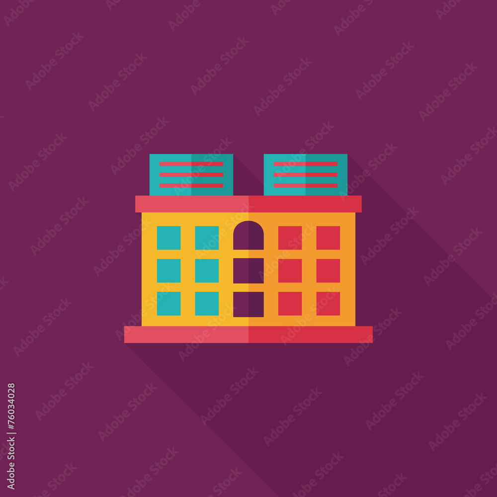Building flat icon with long shadow,eps10 Building flat icon with long shadow,eps10