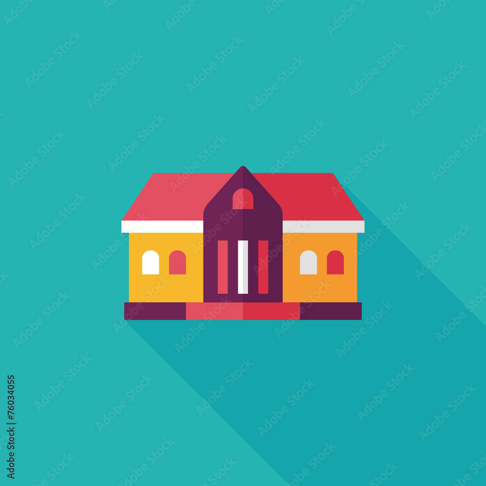 Building flat icon with long shadow,eps10 Building flat icon with long shadow,eps10