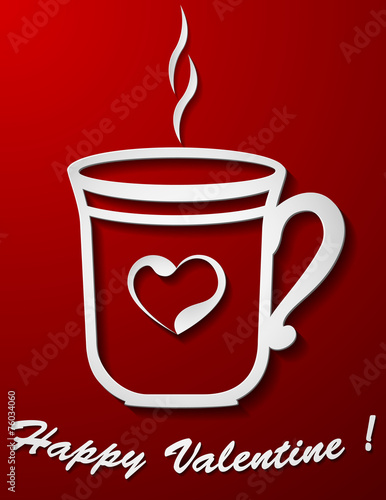 Valentine coffee cup