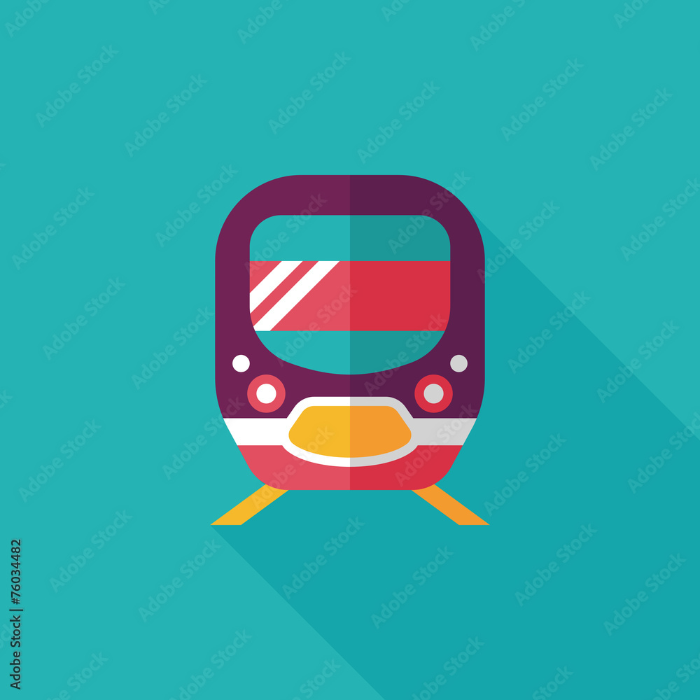 Transportation subway flat icon with long shadow,eps10 Transportation subway flat icon with long shadow,eps10