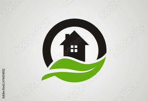 Home ecology logo vector