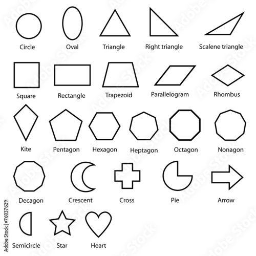 Canvas-taulu geometric shapes vector