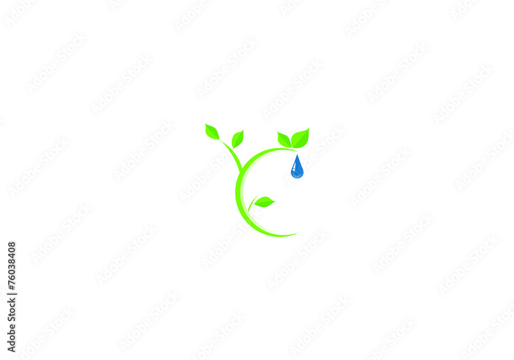 eco green leaf water drop clean logo vector eco green leaf water drop clean logo vector