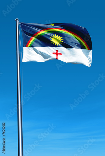 Pernambuco (Brazil) flag waving on the wind