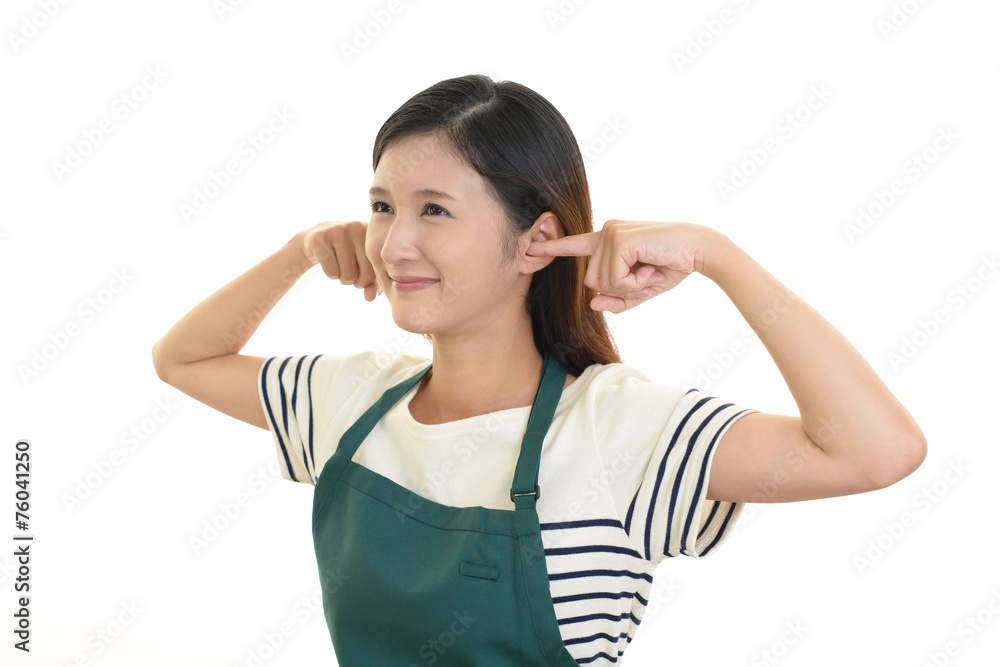 微笑む主婦 微笑む主婦