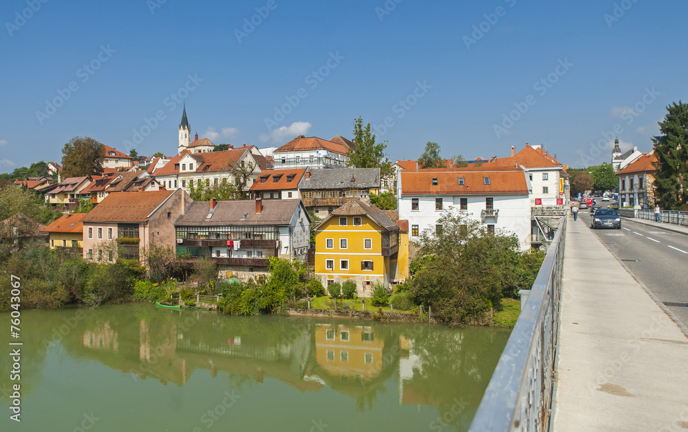 Obraz premium Novo mesto city, Slovenia