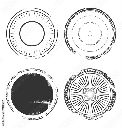 Empty grunge rubber stamp