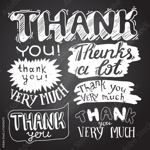 Thank You card with Chalkboard Background