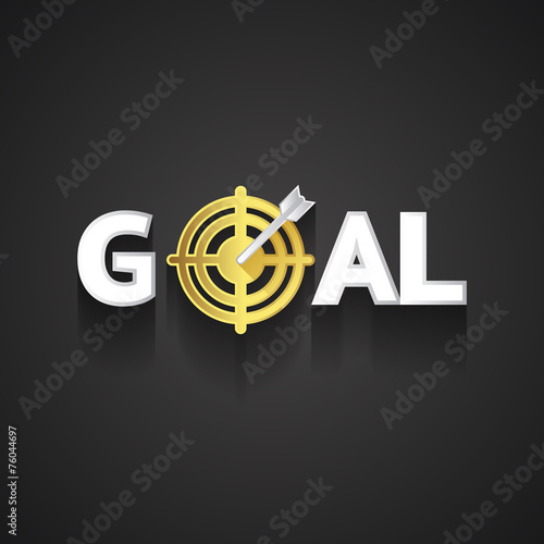 Elegant Goal Logo Design on Gray Background