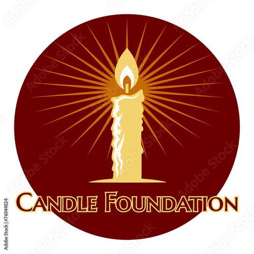 Burning candle logo