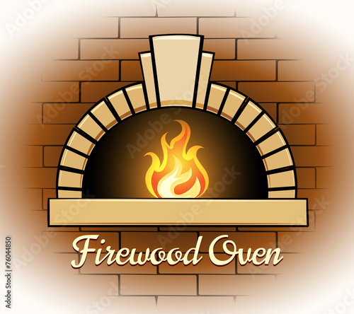 Firewood oven logo or badge