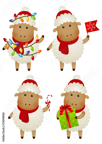 Set of New Year sheep