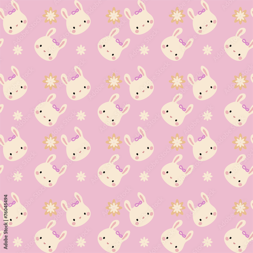 cute rabbit vector pattern2