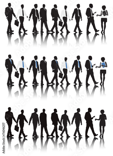Vector of Business People Walking