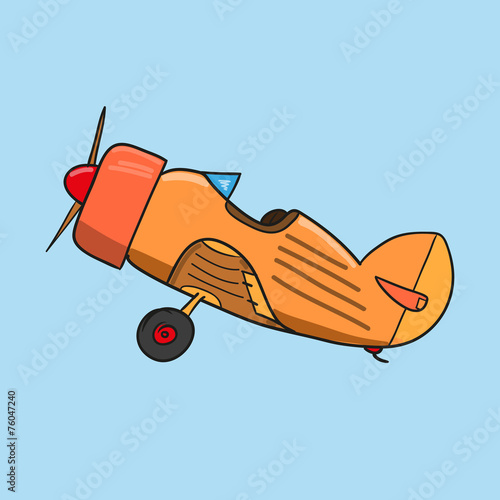 vintage plane. vector illustration