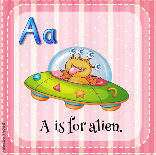 A letter A for alien