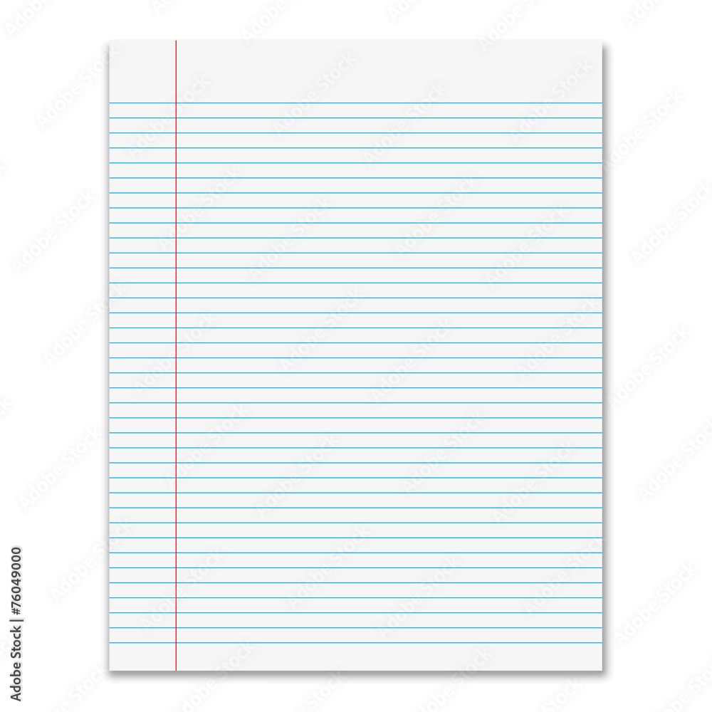 Sheet of paper in line Sheet of paper in line