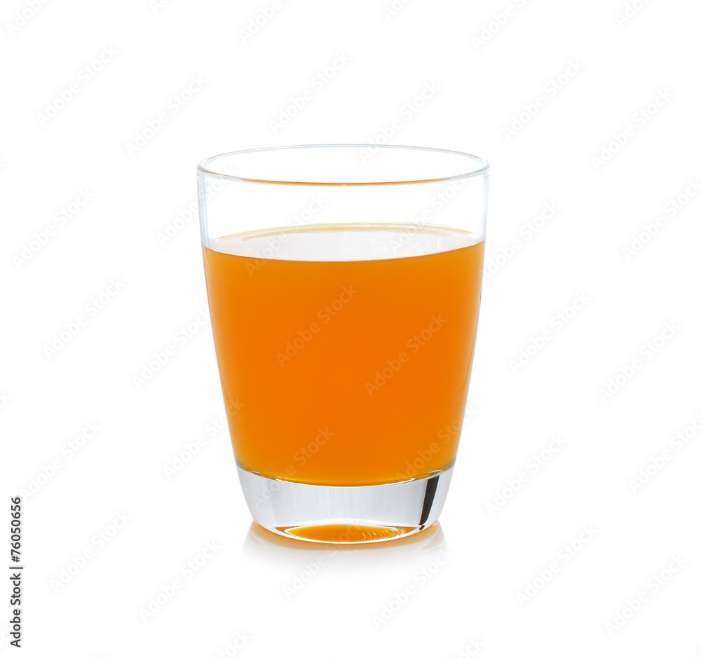 Full glass of orange juice on white background Full glass of orange juice on white background