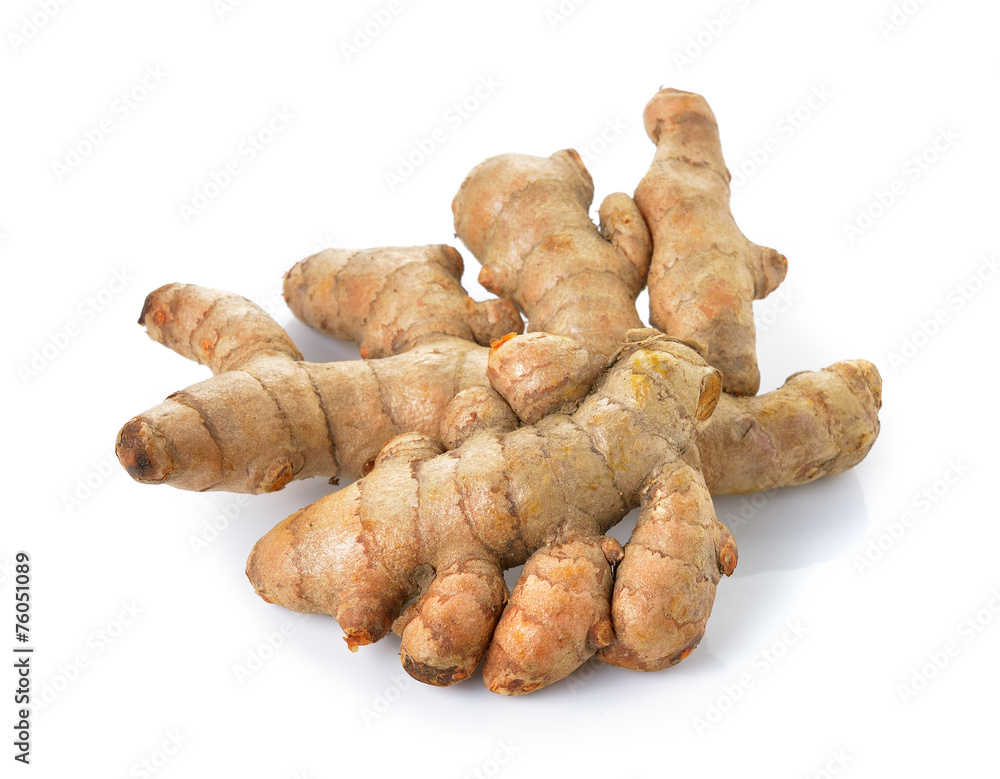 turmeric on white background