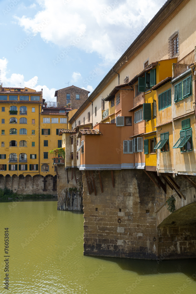 Bridge Ponte Vecchio over Arno river in Florence, Italy