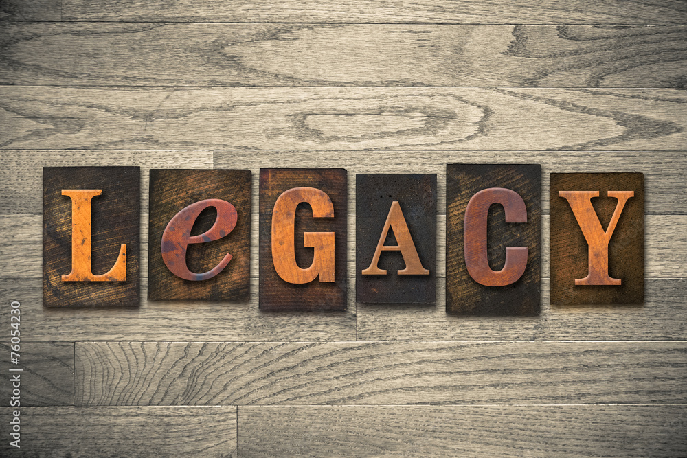 Naklejka premium Legacy Concept Wooden Letterpress Type