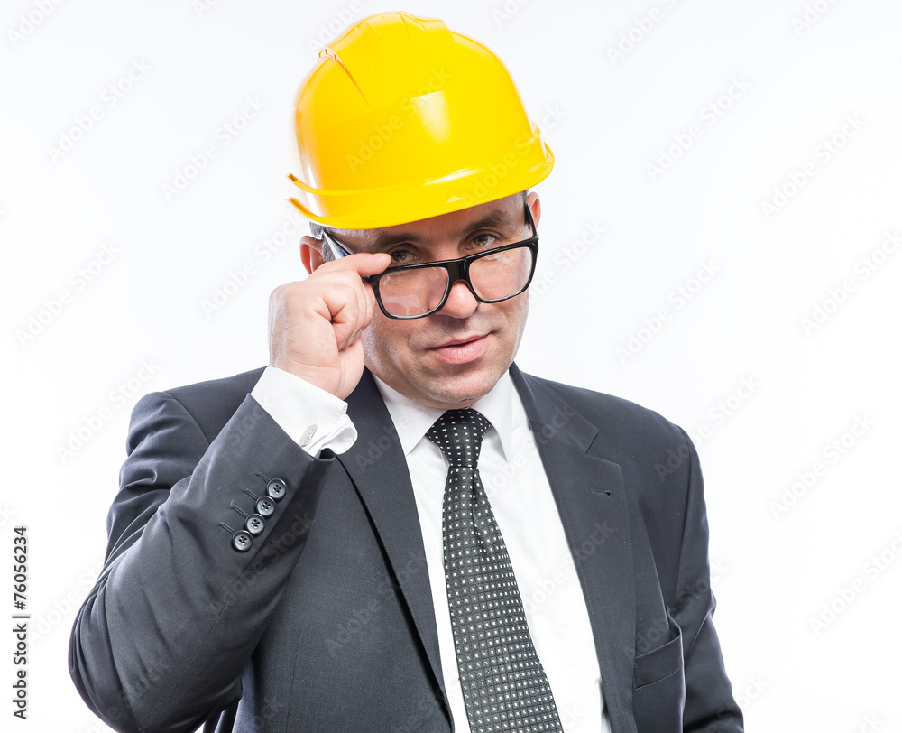 construction worker in a helmet and goggles construction worker in a helmet and goggles