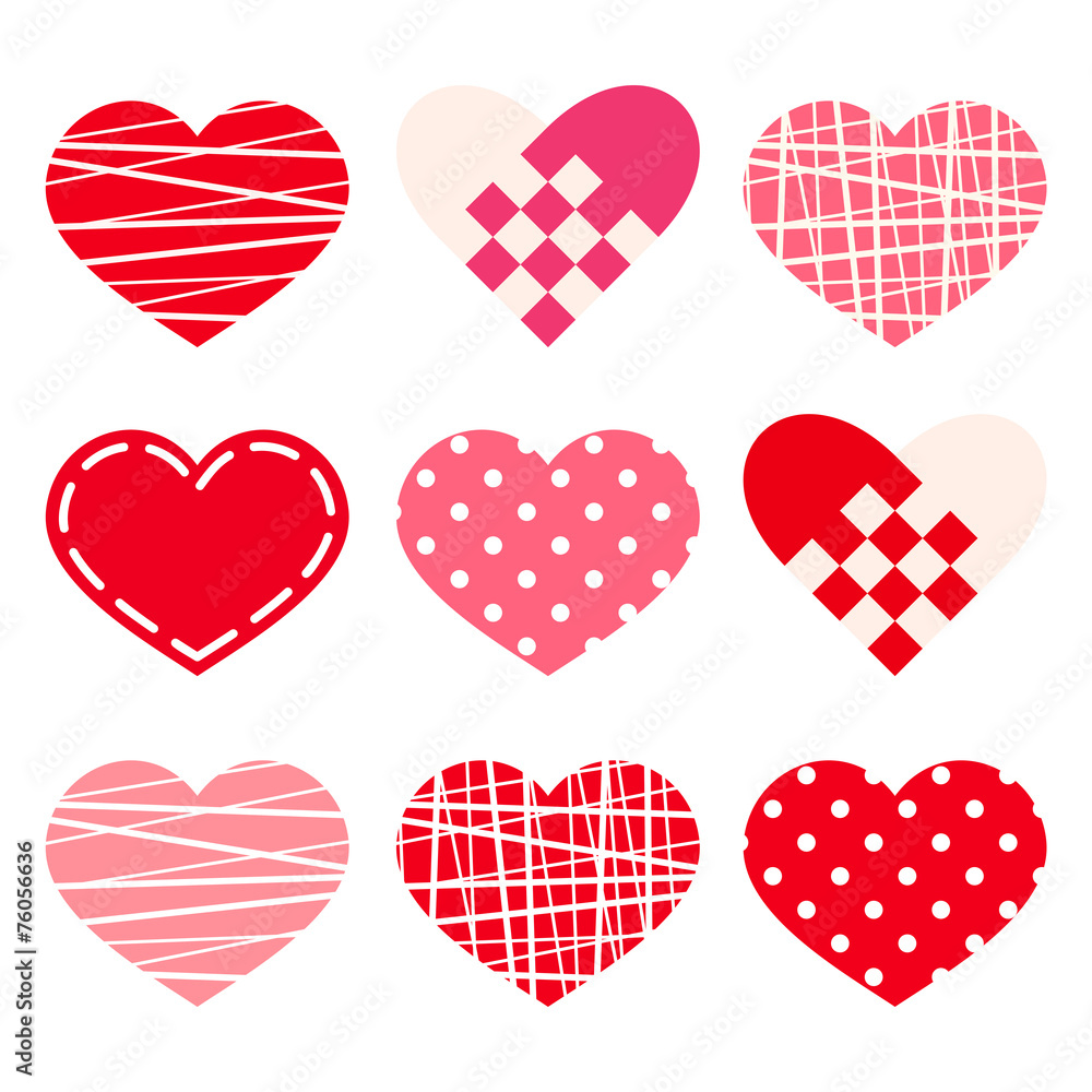 Valentine's day hearts. Vector eps-10. Valentine's day hearts. Vector eps-10.