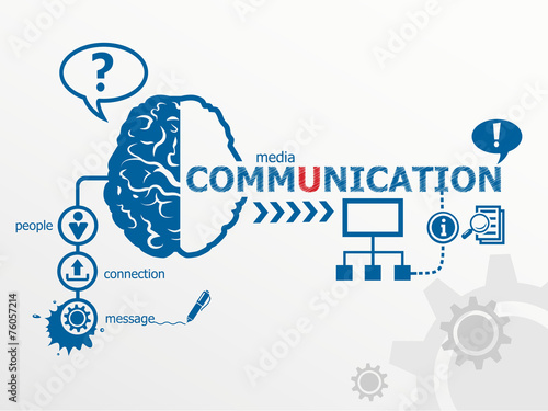 Communication concept and social media art.