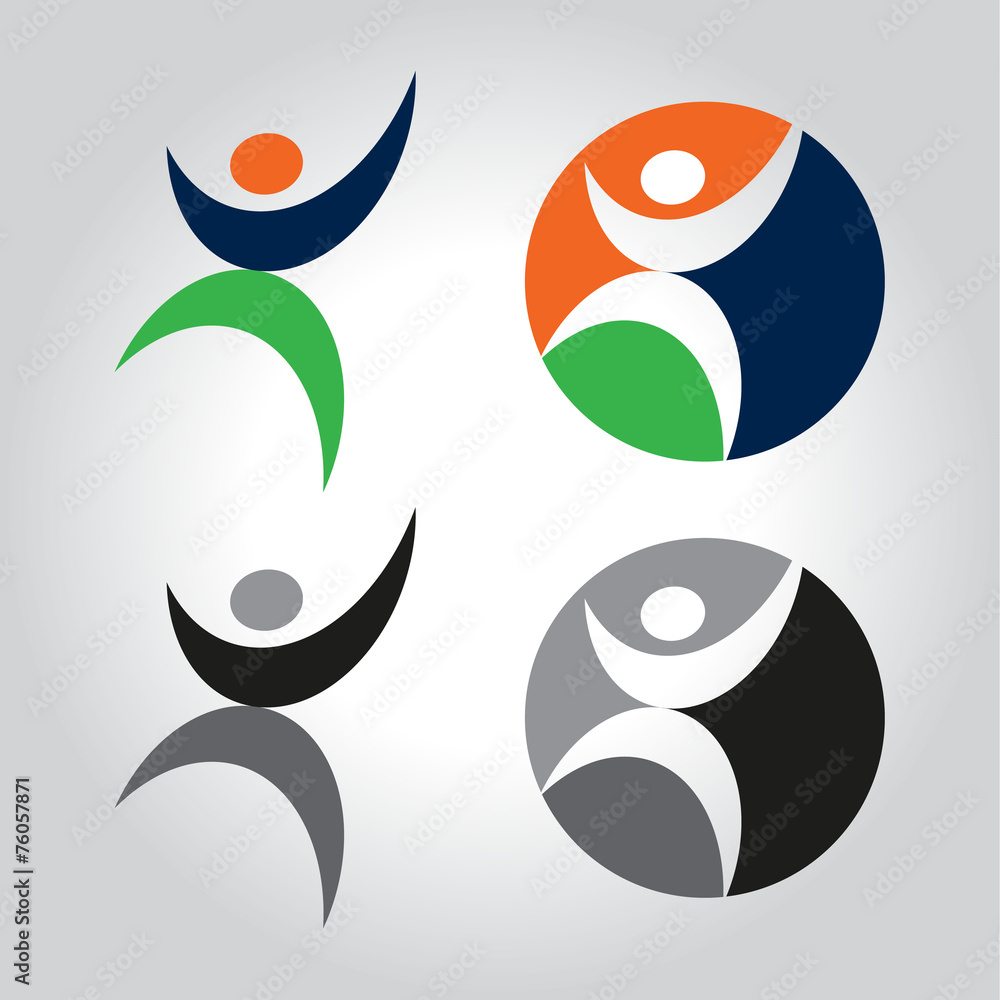 people logo, icon and symbol vector illustration people logo, icon and symbol vector illustration