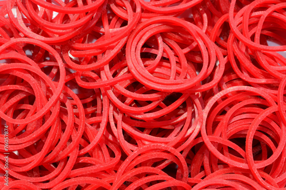 Red plastic band.