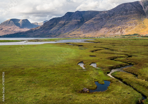 Beautiful Wester Ross mountains and Loch Torridon, Scotland, UK photo